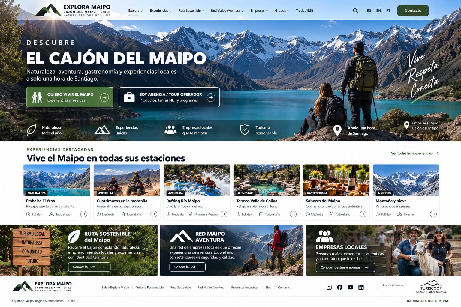 Explora Maipo, portal de turismo del Cajón del Maipo